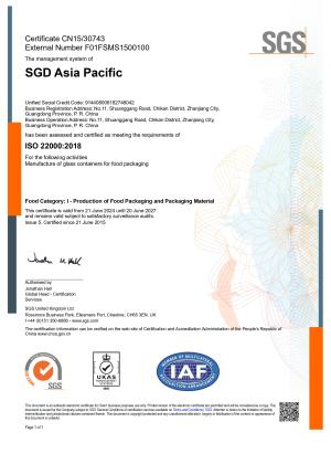 ISO 22000 SGD Asia Pacific